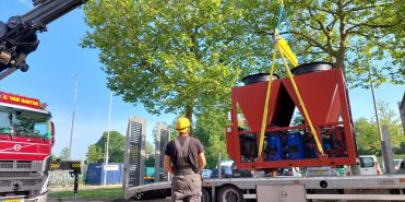 Aflevering warmtepomp Zwembad IJsselmonde